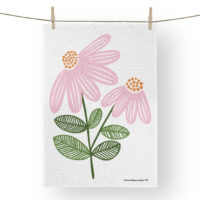 Echinacea purpurea (Punahattu) - keittiöpyyhe